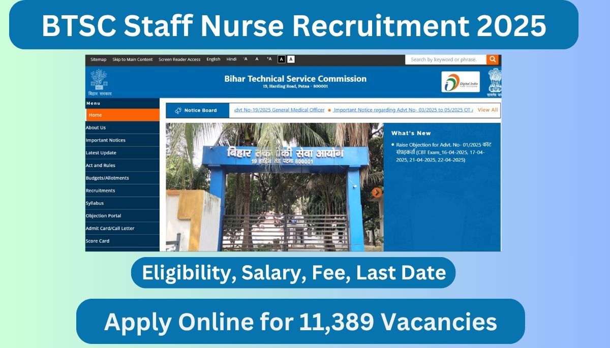 BTSC Staff Nurse Recruitment 2025